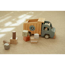 Little Dutch houten kiepwagen - blauw productafbeelding 2