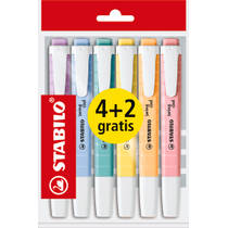STABILO Swing Cool Pastel markeerstiften set 6-delig