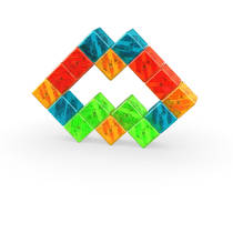 Geomag magnetische blokken edelstenen set 16-delig productafbeelding 2