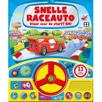 Snelle raceauto geluidenboek