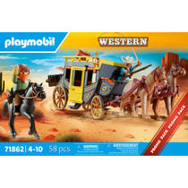 PLAYMOBIL Western Wilde westen postkoets 71862 productafbeelding 7