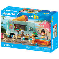 PLAYMOBIL My Life ijscowagen met surfshop 71904 productafbeelding 4