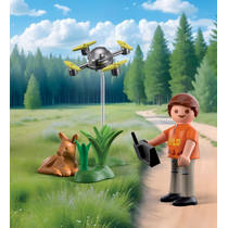 PLAYMOBIL SpecialPLUS redding van hertenkalf met drone 71880 productafbeelding 2
