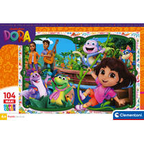Clementoni Dora Super Color puzzel park maxi - 104 stukjes productafbeelding 2