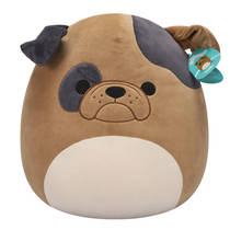 Squishmallows Loafer de bruine bulldogknuffel - 40 cm