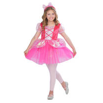 Magic Flip prinsessenjurk en tas - 128-134 cm - roze