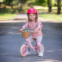 EVO loopfiets met mand - 10 inch - roze productafbeelding 9
