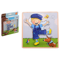 Jouéco houten Teun puzzel - 5 stukjes