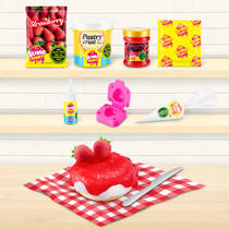 Slime Mart klein zakje aardbeien cheesecake productafbeelding 2