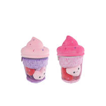 Fluffy menu pluchen ijsje met 3 hartjes - 25 cm