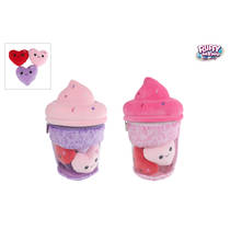 Fluffy menu pluchen ijsje met 3 hartjes - 25 cm productafbeelding 4
