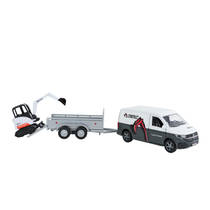 KidsGlobe Volkswagen transporter met minigraver