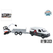 KidsGlobe Volkswagen transporter met minigraver productafbeelding 2