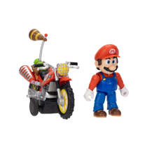 The Super Mario Galaxy Movie Mario figuur + pull back motor productafbeelding 4