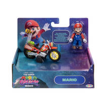 The Super Mario Galaxy Movie Mario figuur + pull back motor productafbeelding 3