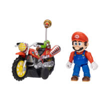 The Super Mario Galaxy Movie Mario figuur + pull back motor productafbeelding 6