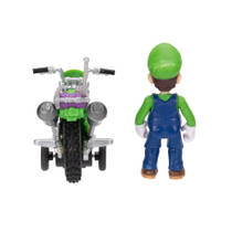 The Super Mario Galaxy Movie Luigi figuur + pull back motor productafbeelding 5