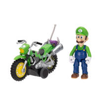 The Super Mario Galaxy Movie Luigi figuur + pull back motor productafbeelding 6