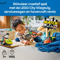 LEGO City vliegtuig, servicewagen en hovercraft remix 60505 productafbeelding 2