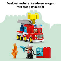 LEGO DUPLO brandweertruck met slang en brandweerman 10473 productafbeelding 5