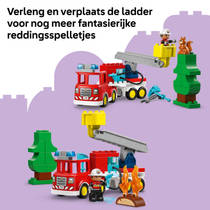 LEGO DUPLO brandweertruck met slang en brandweerman 10473 productafbeelding 6