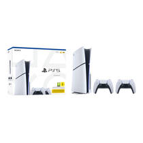PS5 Slim Disc Edition 1 TB + 2 DualSense draadloze controllers