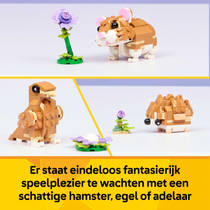 LEGO Creator 3-in-1 schattige hamster met bloem 31376 productafbeelding 3