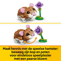 LEGO Creator 3-in-1 schattige hamster met bloem 31376 productafbeelding 4