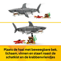 LEGO Creator 3-in-1 woeste haai met schatkist 31381 productafbeelding 4