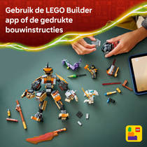 LEGO NINJAGO Cole's missiemecha en draak Zane 71854 productafbeelding 6