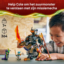 LEGO NINJAGO Cole's missiemecha en draak Zane 71854 productafbeelding 2