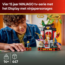 LEGO NINJAGO 15-jarig jubileum display met ninjapersonages 71866 productafbeelding 2