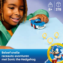 LEGO Sonic the Hedgehog Sonic Speedster Lightning 77117 productafbeelding 2