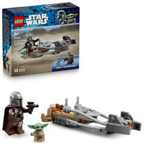 LEGO Star Wars De Mandalorian en Grogu's Speederbike 75436
