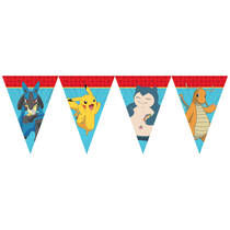 Pokémon slinger met papieren vlaggetjes