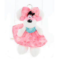 Sleutelhanger met Diddlina pluche - 15 cm