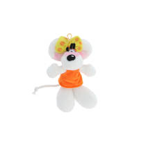 Sleutelhanger met Diddlina pluche - 15 cm