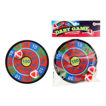 Fun mini dartbord klittenband met 2 ballen - 18 cm