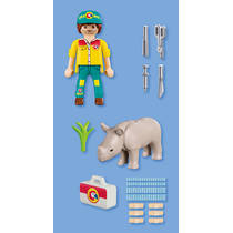 PLAYMOBIL DuoPack ranger met neushoorn 72025 productafbeelding 3