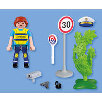 PLAYMOBIL SpecialPLUS politieagent met snelheidsradar 72029 productafbeelding 3