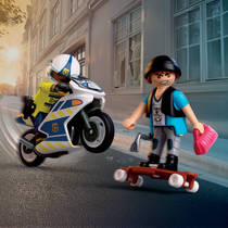 PLAYMOBIL City Action achtervolging met motorfiets 72079 productafbeelding 5