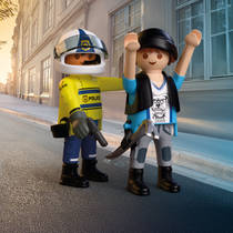 PLAYMOBIL City Action achtervolging met motorfiets 72079 productafbeelding 4