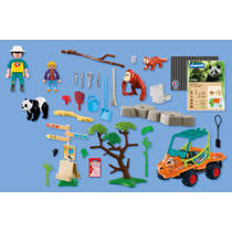 PLAYMOBIL Animals & Friends dierentuin: dierenverzorger met voertuig 72072 productafbeelding 3