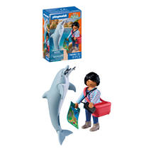 PLAYMOBIL Animals & Friends dierentuin: dolfijn en bezoeker 72091