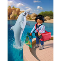 PLAYMOBIL Animals & Friends dierentuin: dolfijn en bezoeker 72091 productafbeelding 2