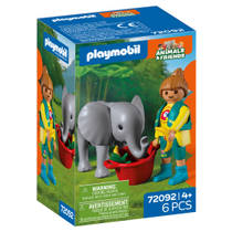 PLAYMOBIL Animals & Friends dierentuin: babyolifant en dierenverzorger 72092 productafbeelding 3