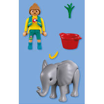 PLAYMOBIL Animals & Friends dierentuin: babyolifant en dierenverzorger 72092 productafbeelding 2