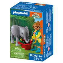 PLAYMOBIL Animals & Friends dierentuin: babyolifant en dierenverzorger 72092 productafbeelding 4