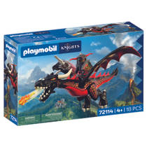 PLAYMOBIL Knights zwarte draak 72114 productafbeelding 4