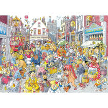 Jumbo Wasgij Retro Destiny 10 puzzel Chaos in de winkelstraat - 1000 stukjes productafbeelding 2